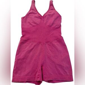 JoyLab Pink Athletic Romper Size Small Fitted Workout One Piece Yoga Pilates